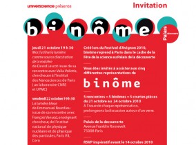 exposition binôme, conception graphique art et sciences