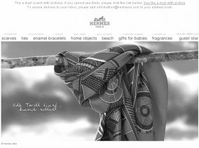 foulard Hermès, Paris: pour newsletter clients pour promotion marque HERMES