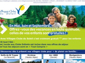 village club soleil, promotion marque via création de mailing